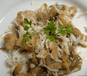 Risotto con Pollo e Funghi