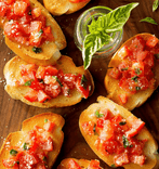 Garlic bread with tomato